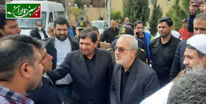 معاون اول رئیس جمهور به دلجویی مجروحان در بیمارستان باهنر رفت